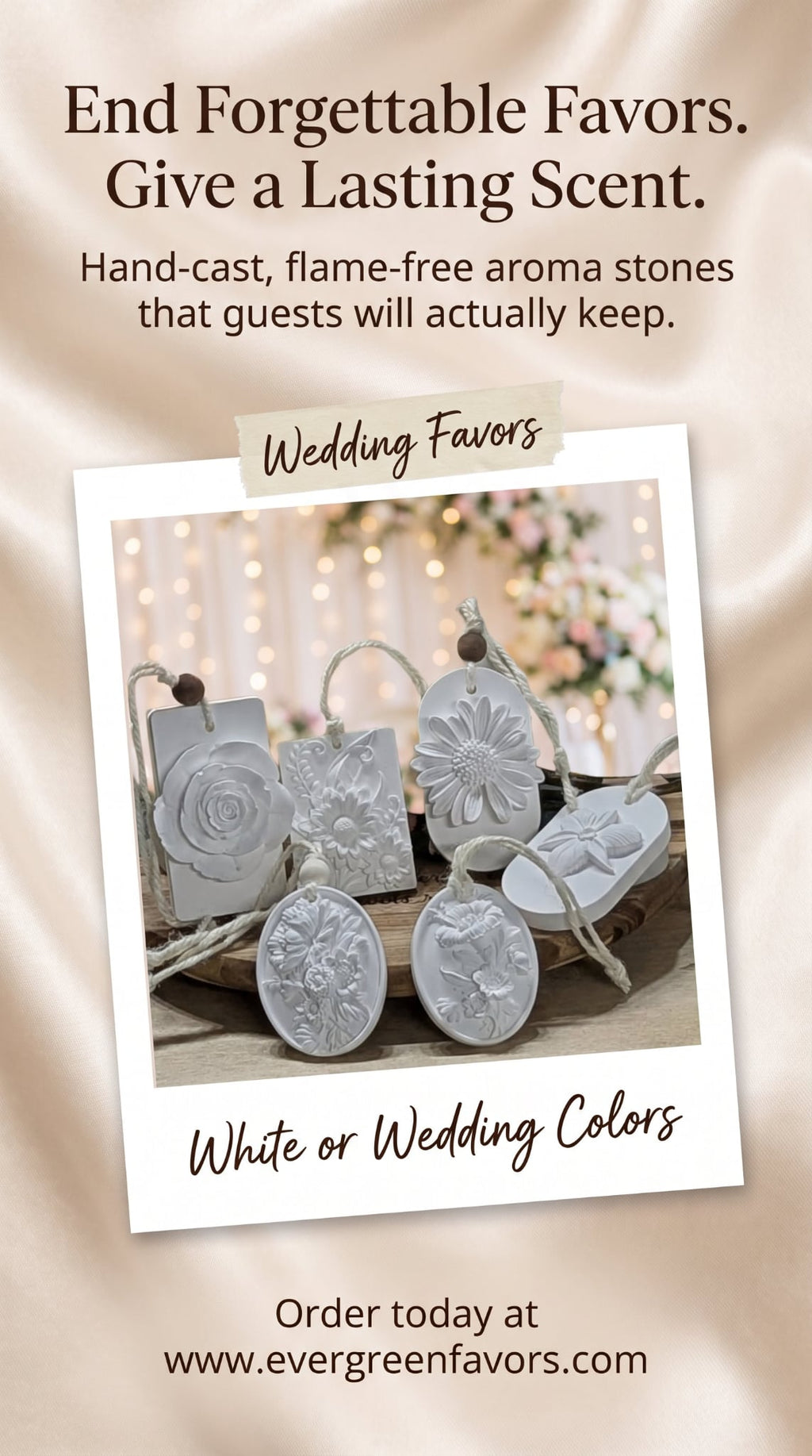 Floral Aroma Stone Wedding Favors