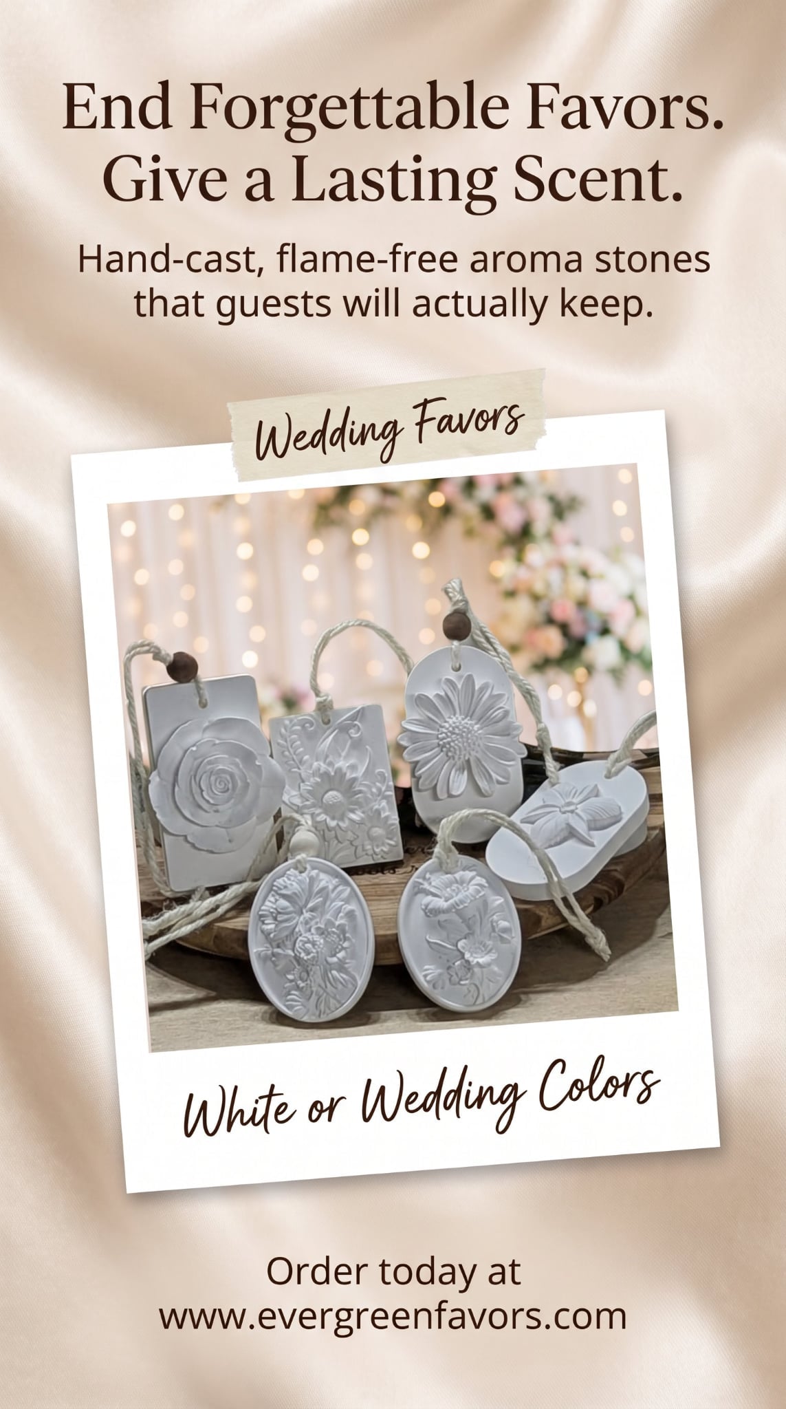 Floral Aroma Stone Wedding Favors