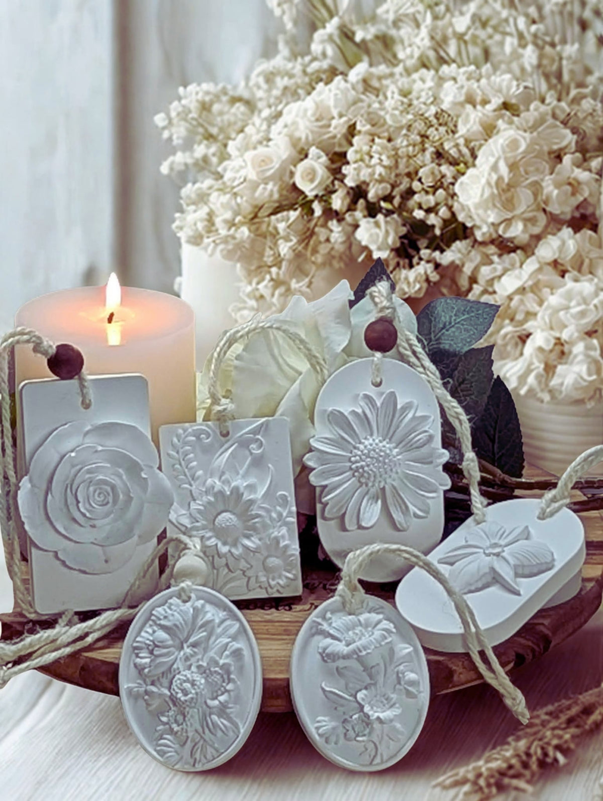 Floral Aroma Stone Wedding Favors
